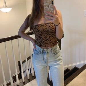 Animal print tube top